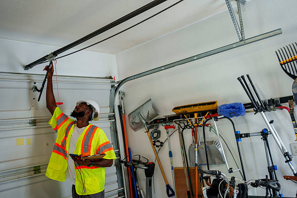 Professional Garage Door Panel Replacement technician working in Lee County County, NC